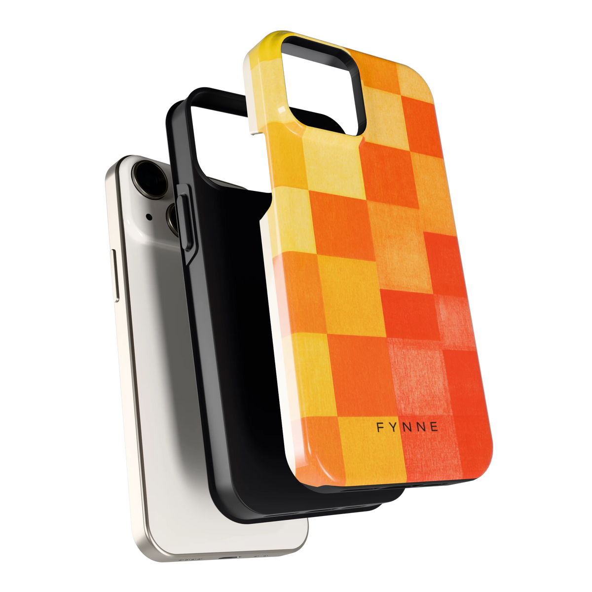 Zonnige Vierkanten hoesje voor iPhone 13 mini, los van de telefoon