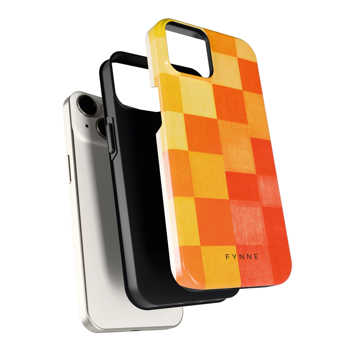 Zonnige Vierkanten hoesje voor iPhone 14, los van de telefoon