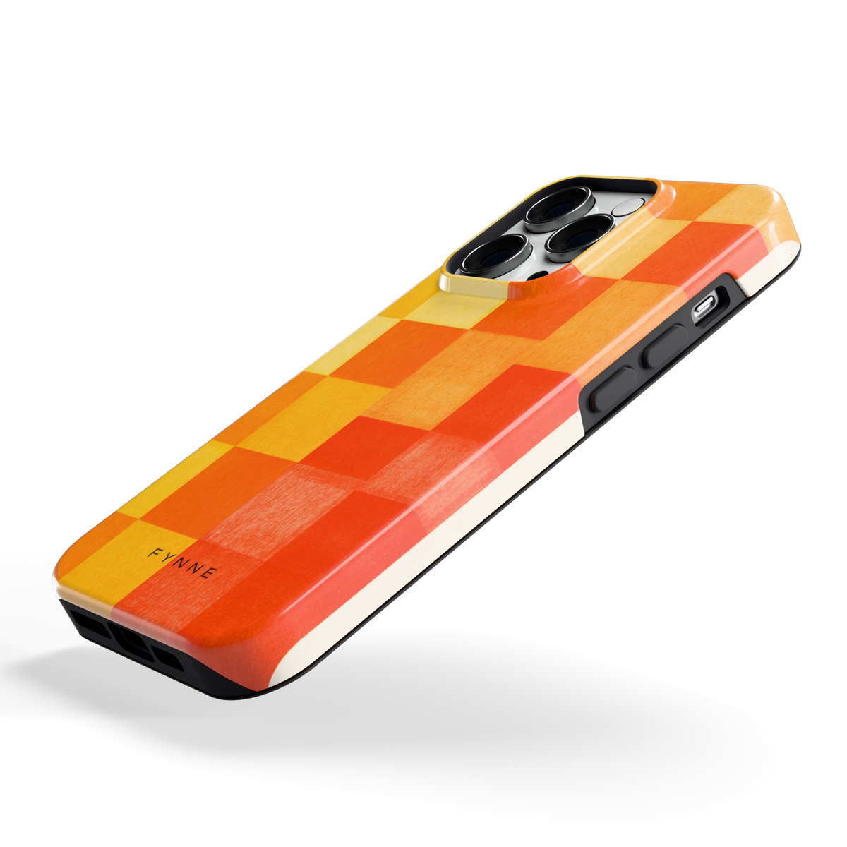Zonnige Vierkanten hoesje voor iPhone 14 Pro, schuin
