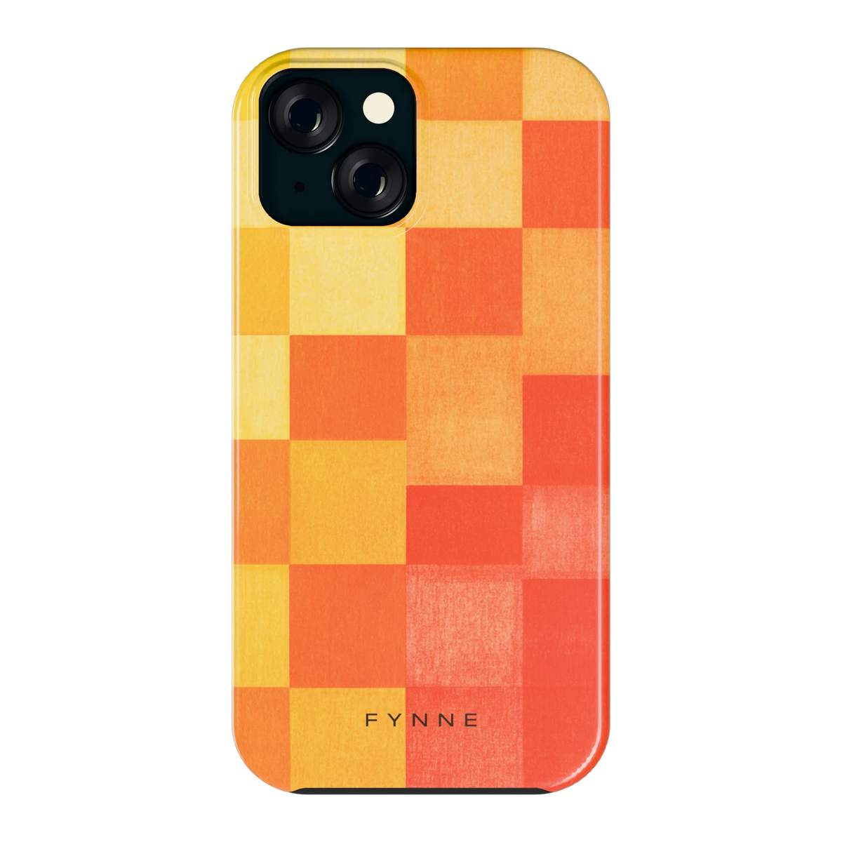 Zonnige Vierkanten hoesje voor iPhone 15, achterkant