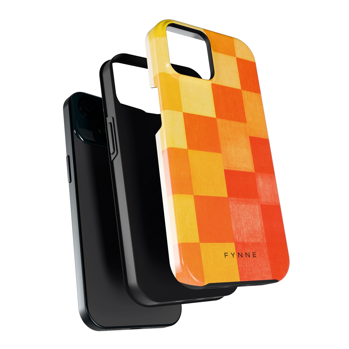Zonnige Vierkanten hoesje voor iPhone 15, los van de telefoon