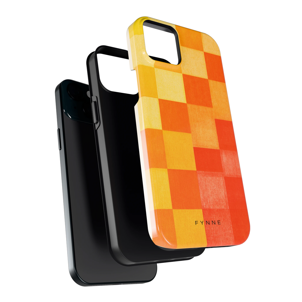 Zonnige Vierkanten hoesje voor iPhone 15 Plus, los van de telefoon