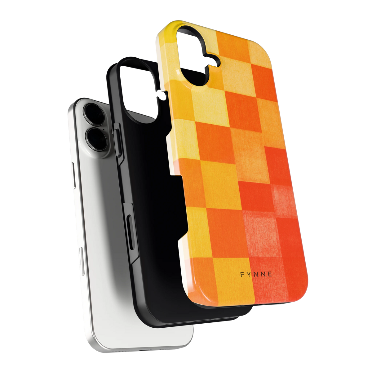 Zonnige Vierkanten hoesje voor iPhone 16 Plus, los van de telefoon