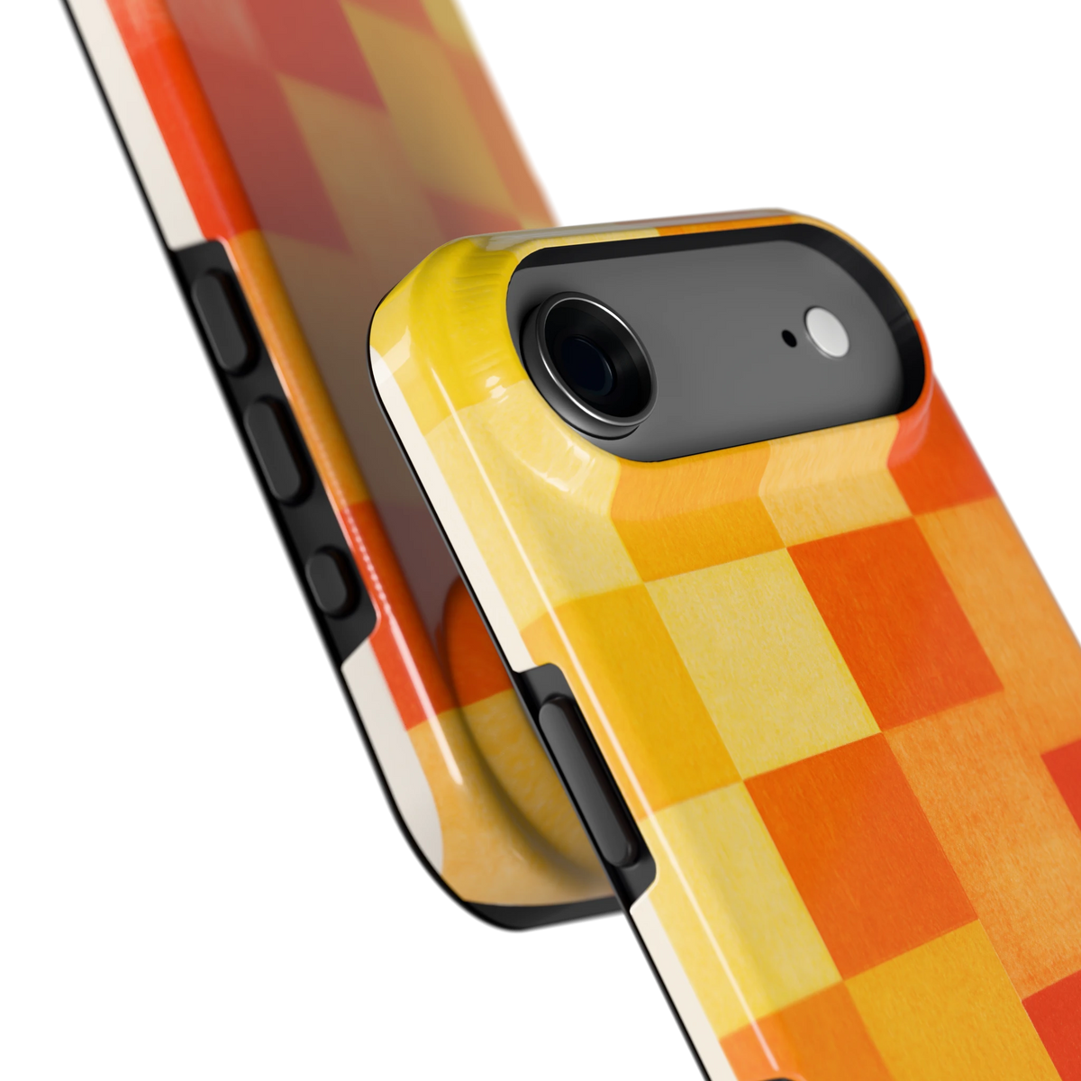 Zonnige Vierkanten hoesje voor iPhone Air, close-up