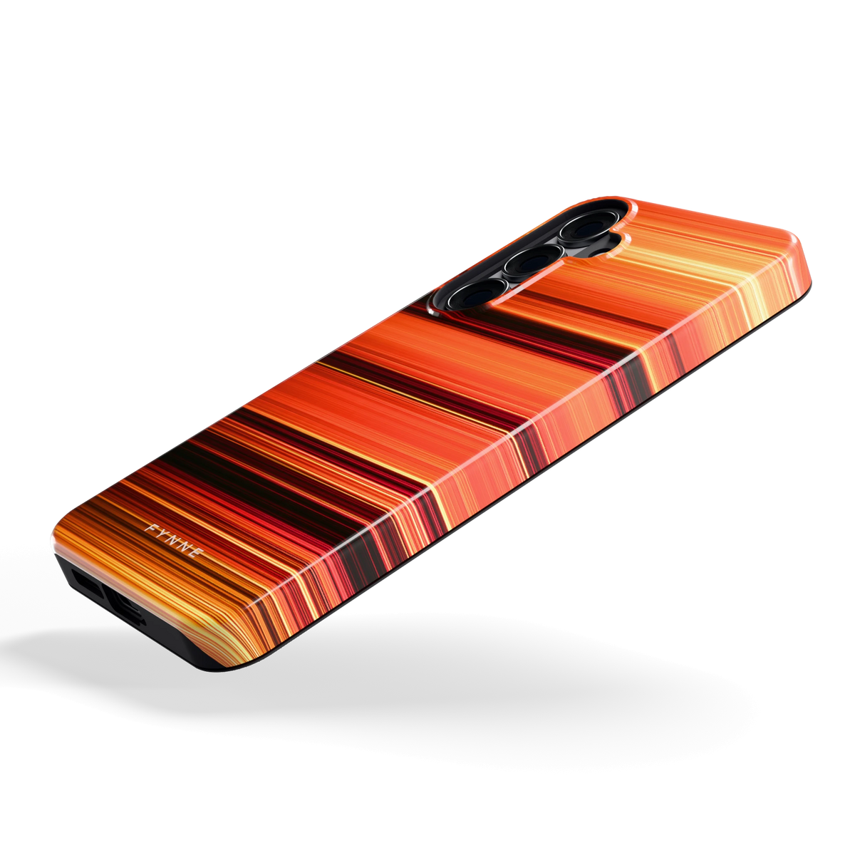 Zonsondergangstrepen hoesje voor Galaxy S25+, schuin