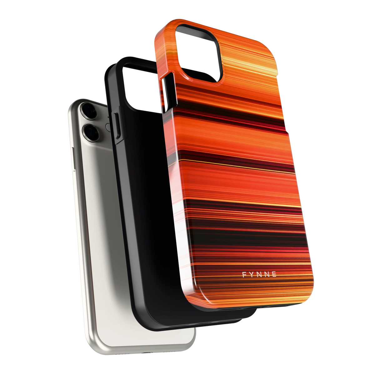 Zonsondergangstrepen hoesje voor iPhone 11, los van de telefoon