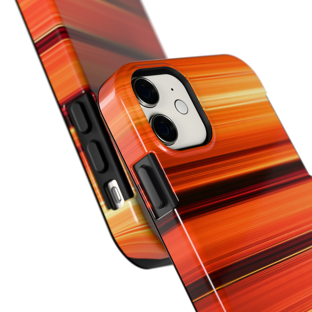 Zonsondergangstrepen hoesje voor iPhone 11, close-up