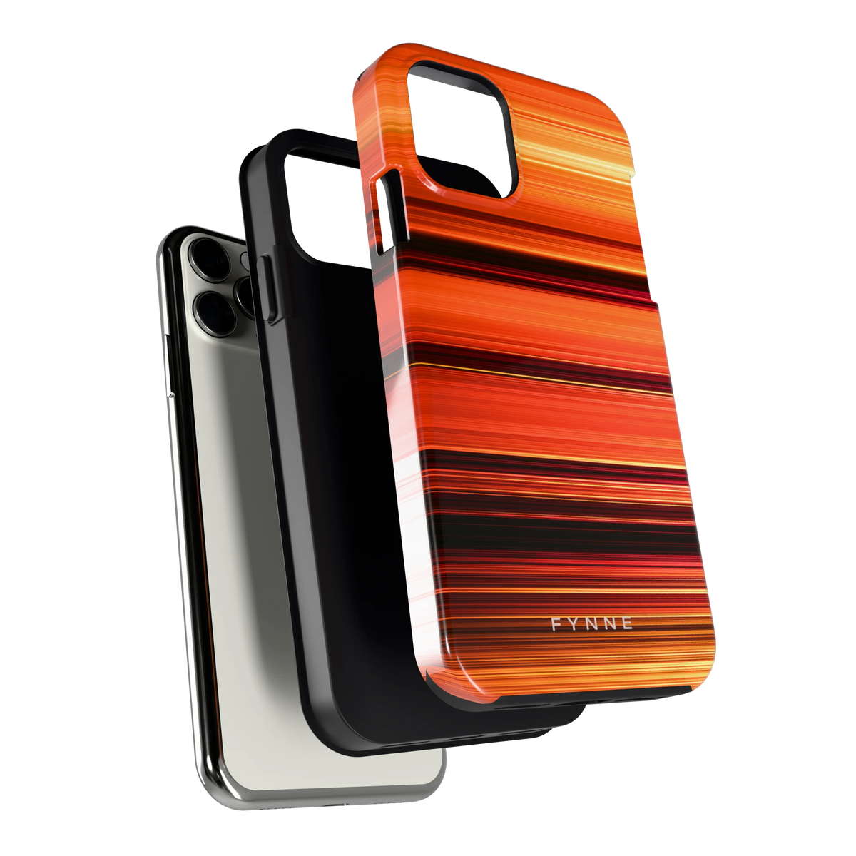Zonsondergangstrepen hoesje voor iPhone 11 Pro, los van de telefoon