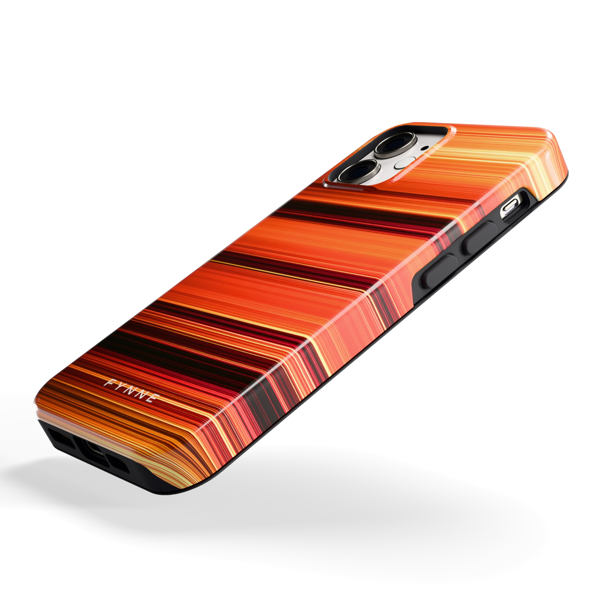 Zonsondergangstrepen hoesje voor iPhone 12 mini, schuin