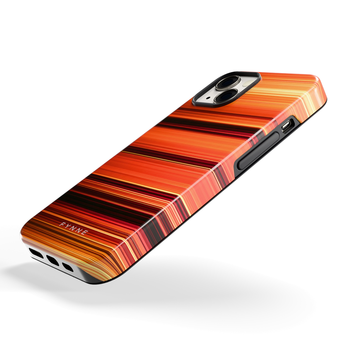 Zonsondergangstrepen hoesje voor iPhone 13, schuin