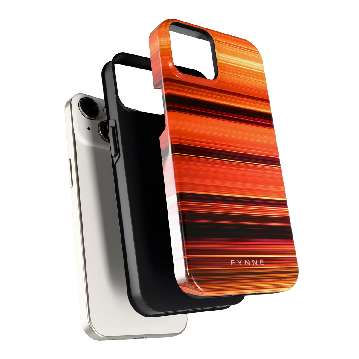 Zonsondergangstrepen hoesje voor iPhone 14, los van de telefoon