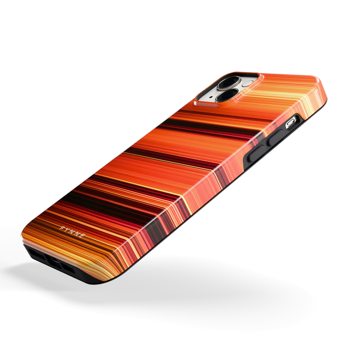 Zonsondergangstrepen hoesje voor iPhone 14 Plus, schuin