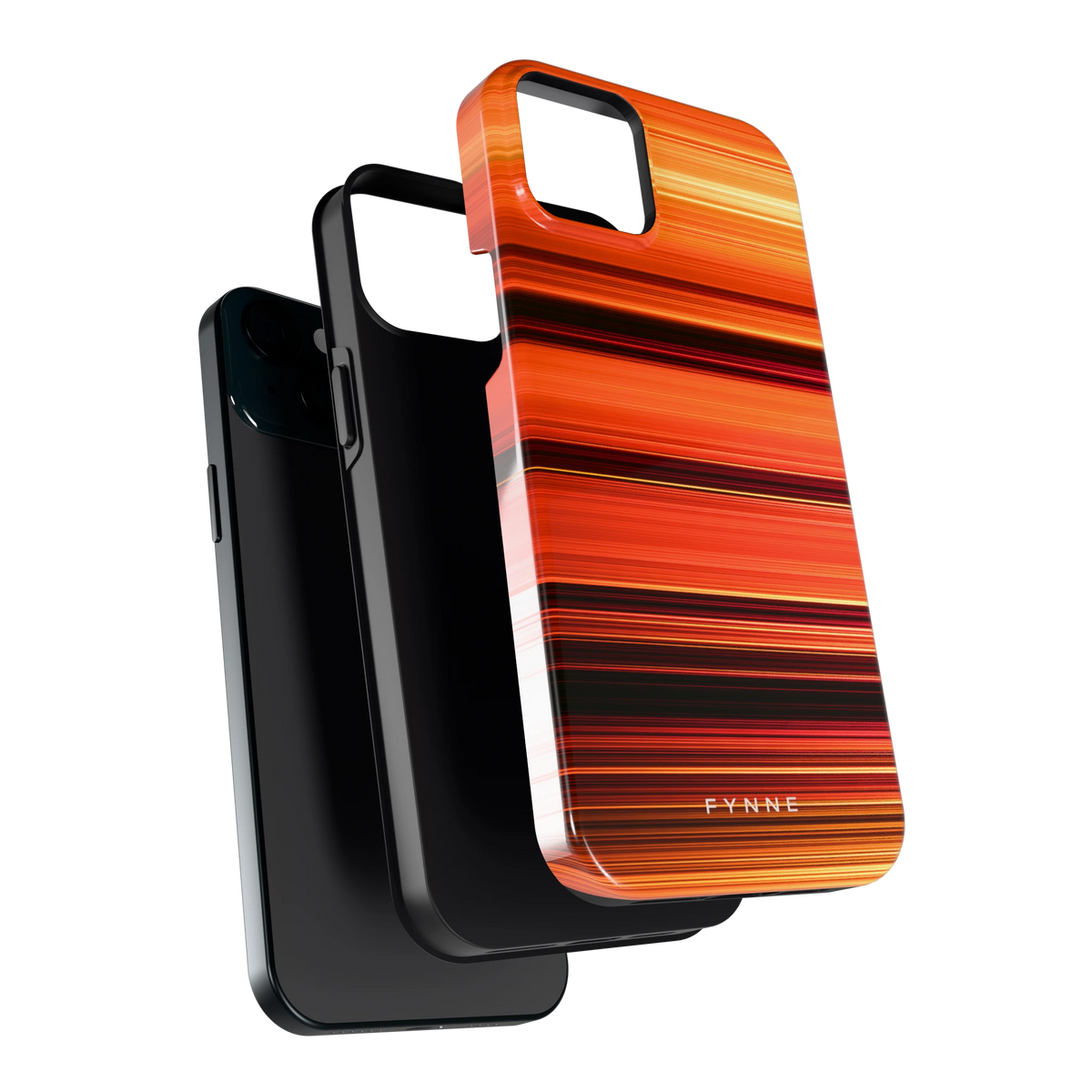 Zonsondergangstrepen hoesje voor iPhone 15 Plus, los van de telefoon