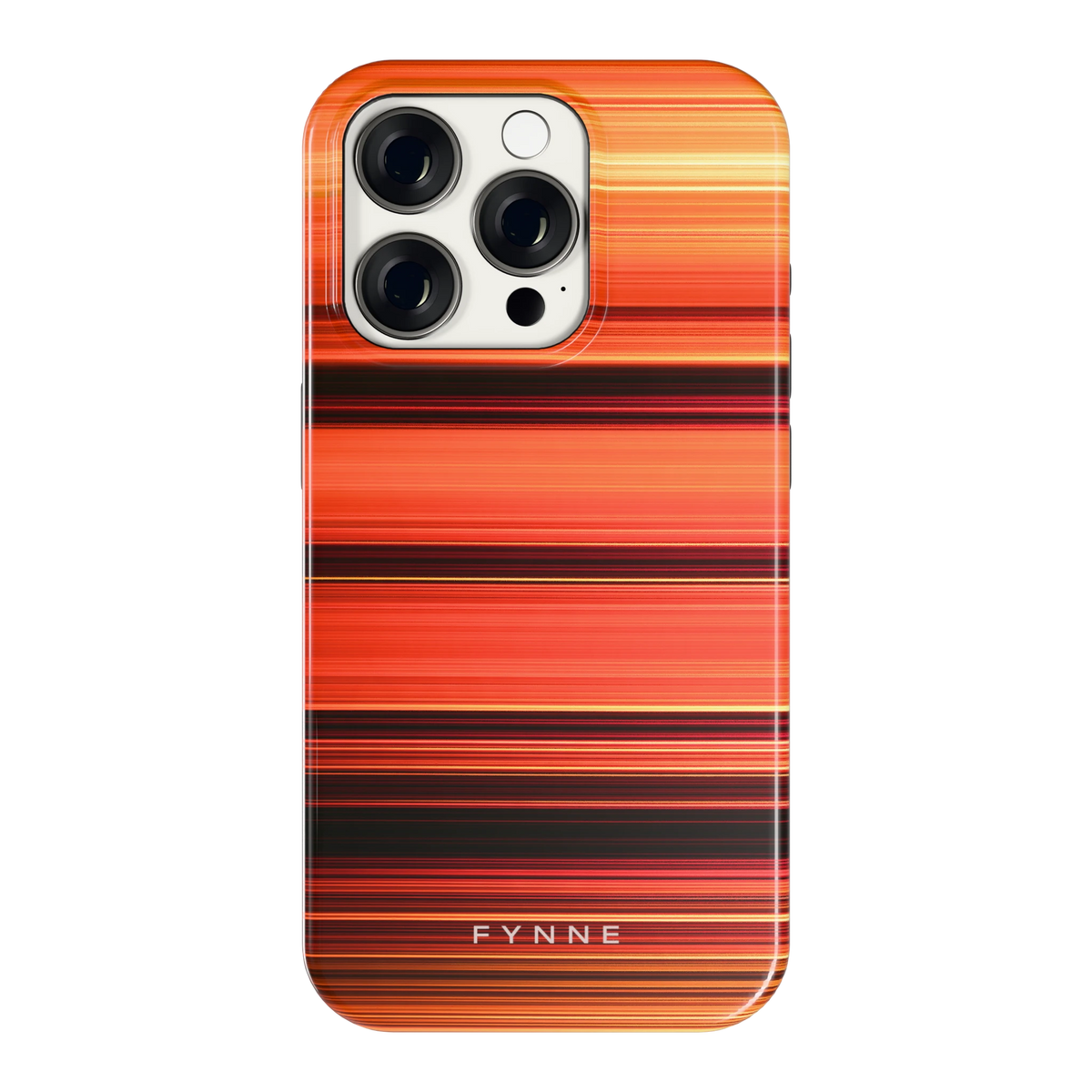 Zonsondergangstrepen hoesje voor iPhone 15 Pro, achterkant