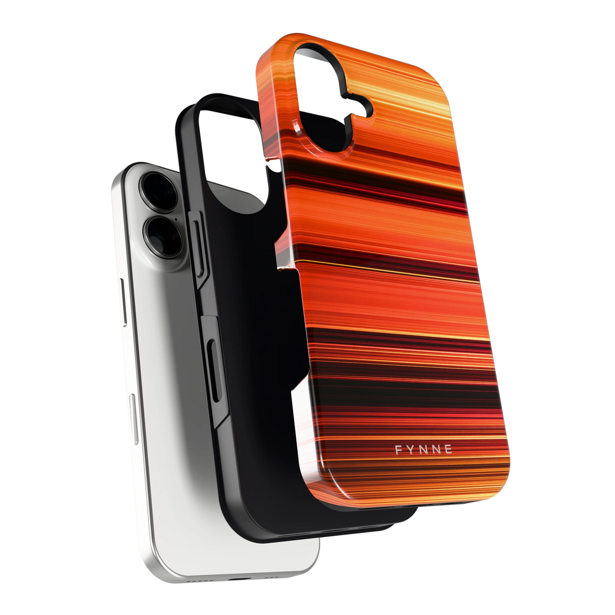Zonsondergangstrepen hoesje voor iPhone 16, los van de telefoon