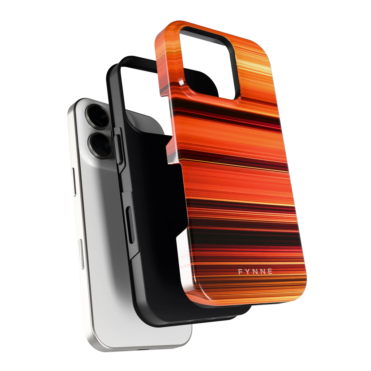 Zonsondergangstrepen hoesje voor iPhone 16 Pro, los van de telefoon