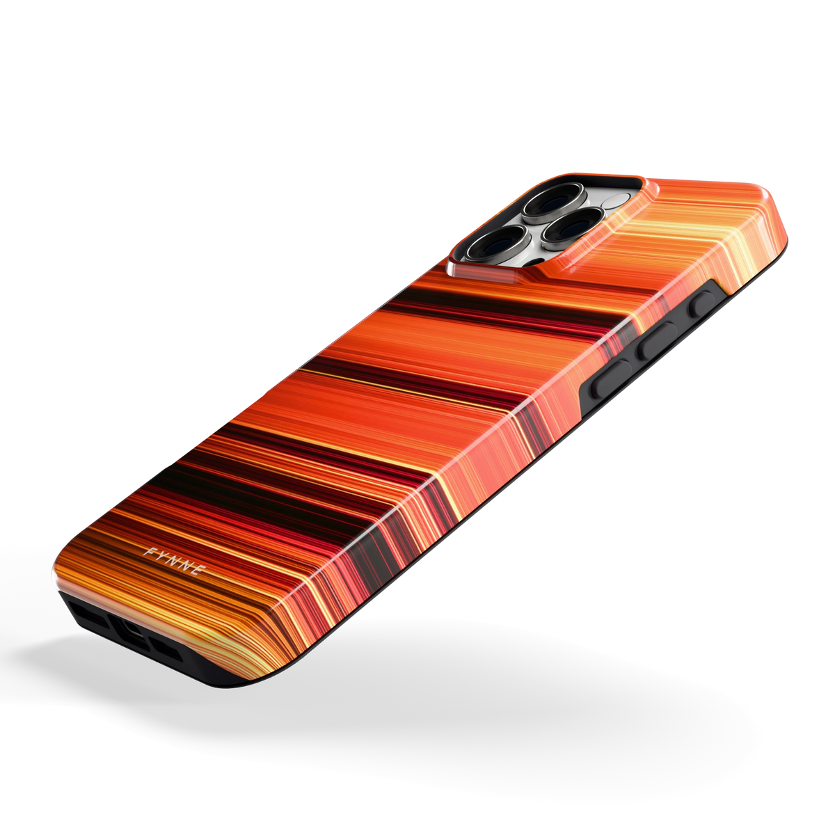 Zonsondergangstrepen hoesje voor iPhone 16 Pro Max, schuin