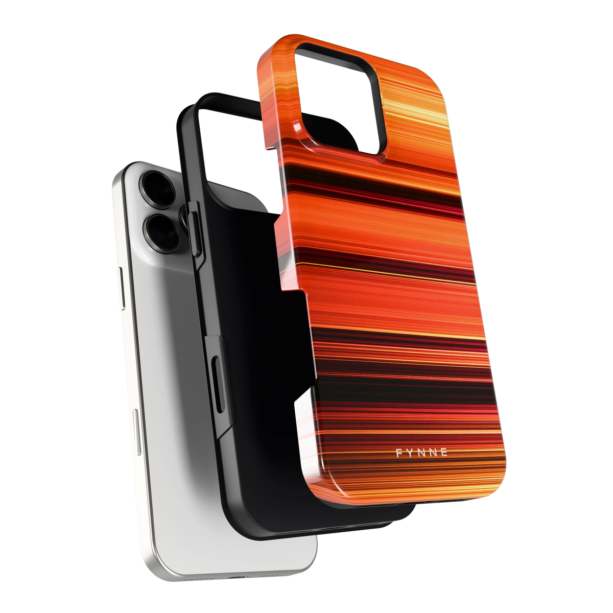 Zonsondergangstrepen hoesje voor iPhone 16 Pro Max, los van de telefoon