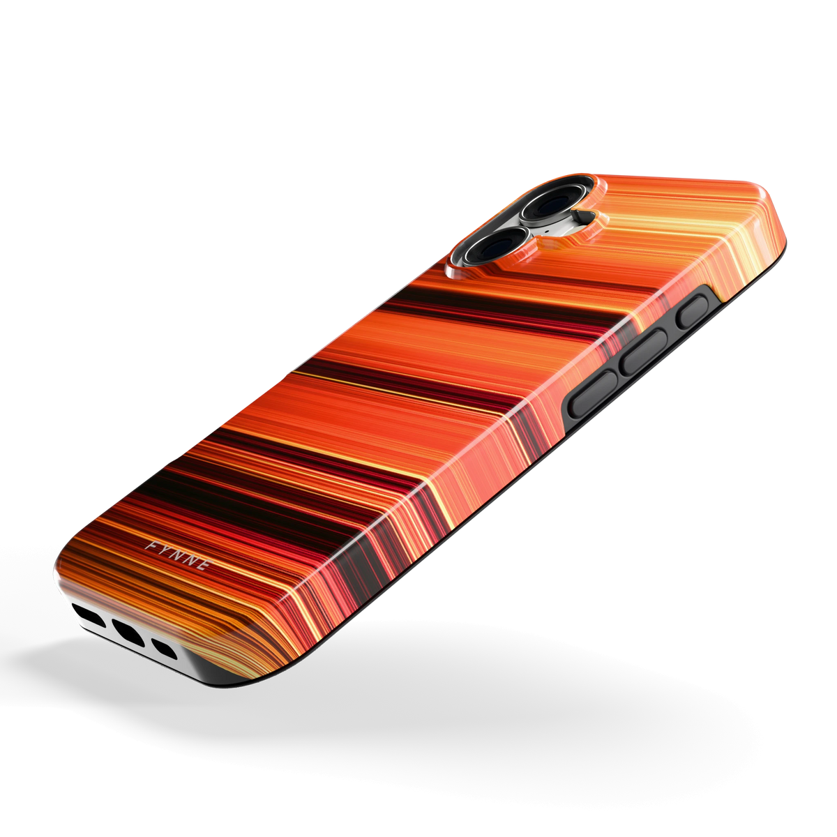 Zonsondergangstrepen hoesje voor iPhone 17, schuin