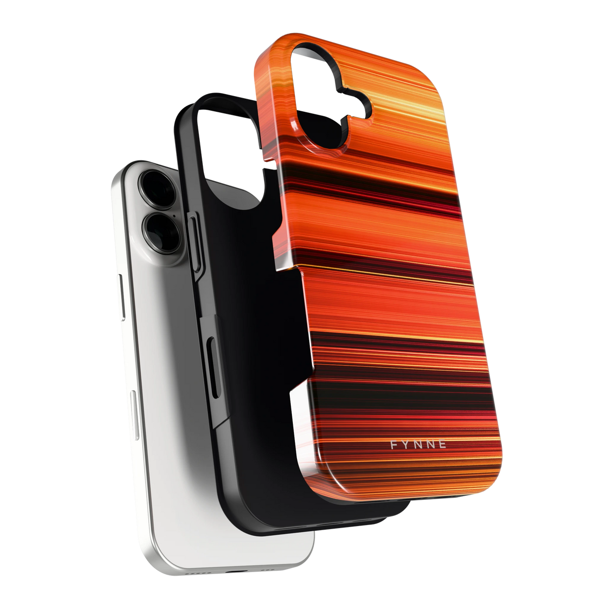 Zonsondergangstrepen hoesje voor iPhone 17, los van de telefoon