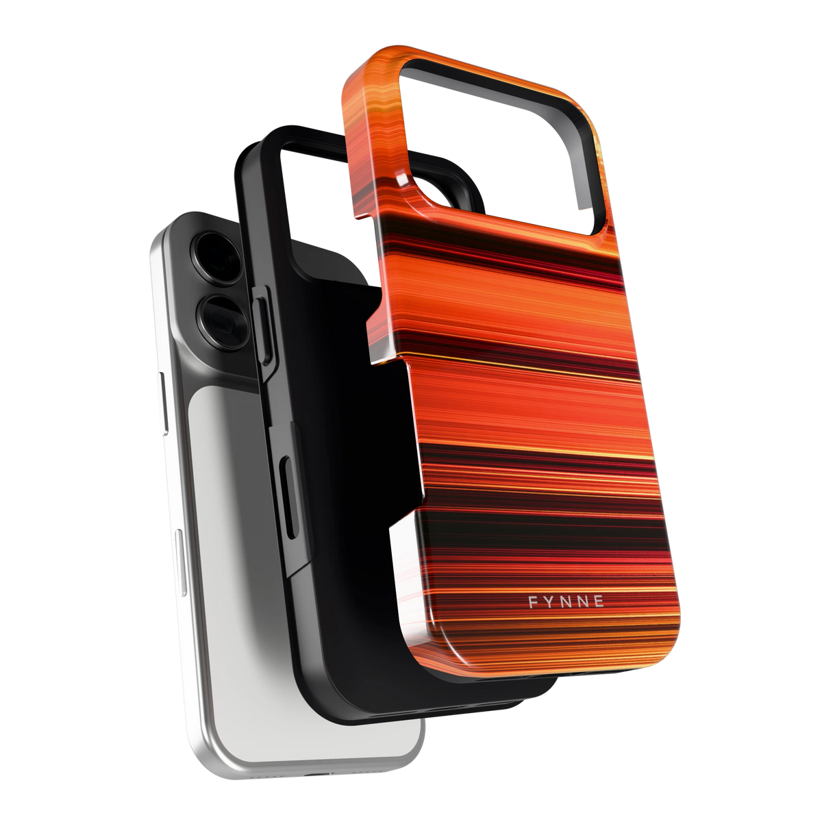 Zonsondergangstrepen hoesje voor iPhone 17 Pro, los van de telefoon