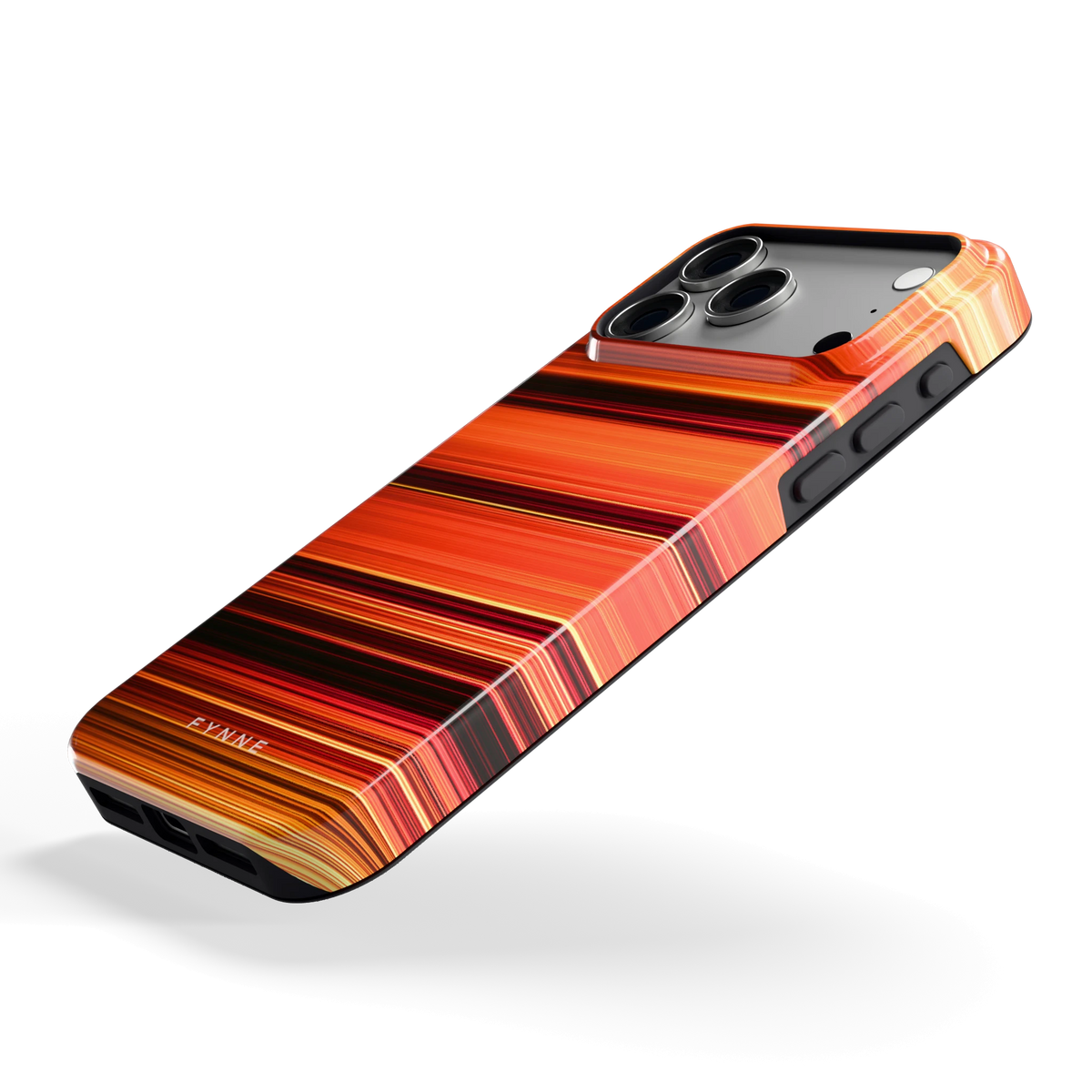 Zonsondergangstrepen hoesje voor iPhone 18 Pro Max, schuin