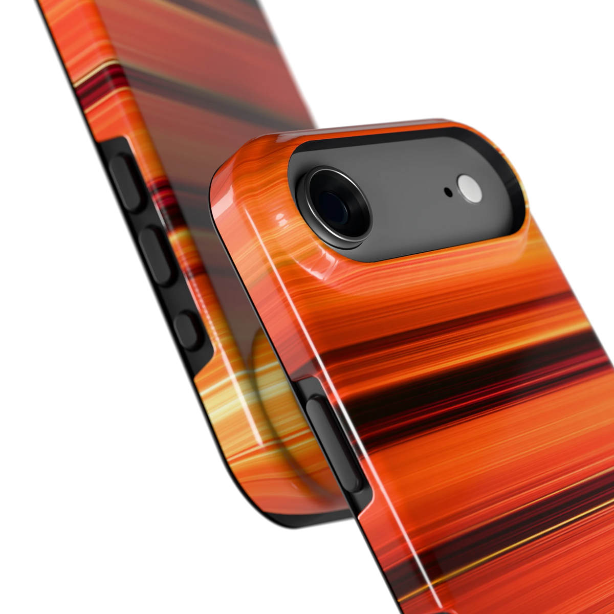 Zonsondergangstrepen hoesje voor iPhone Air, close-up