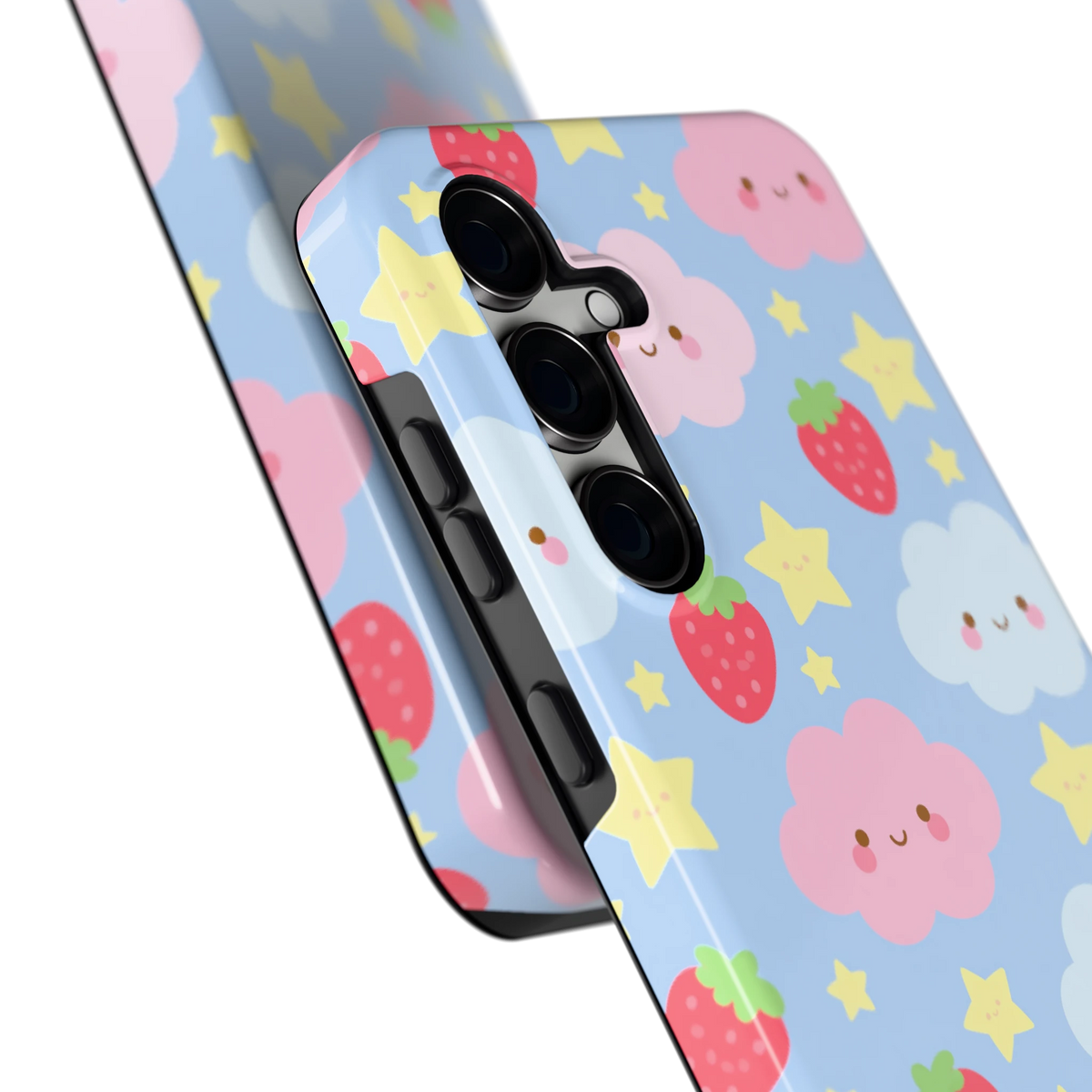 Zoete Aardbeienlucht hoesje voor Galaxy S24 FE, close-up