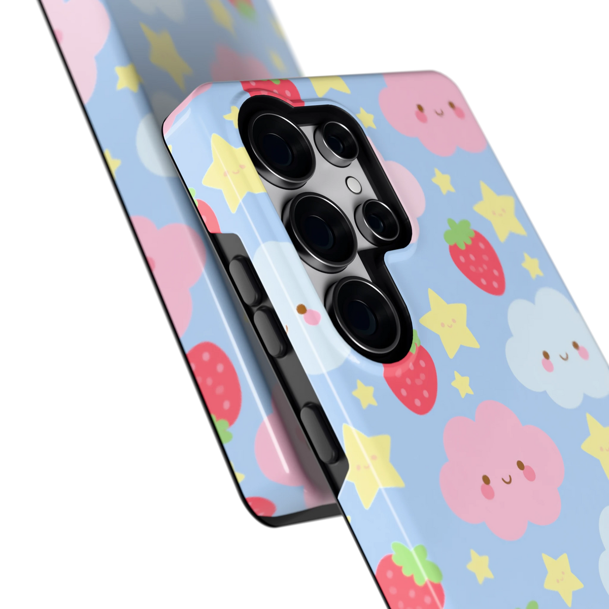 Zoete Aardbeienlucht hoesje voor Galaxy S25 Ultra, close-up