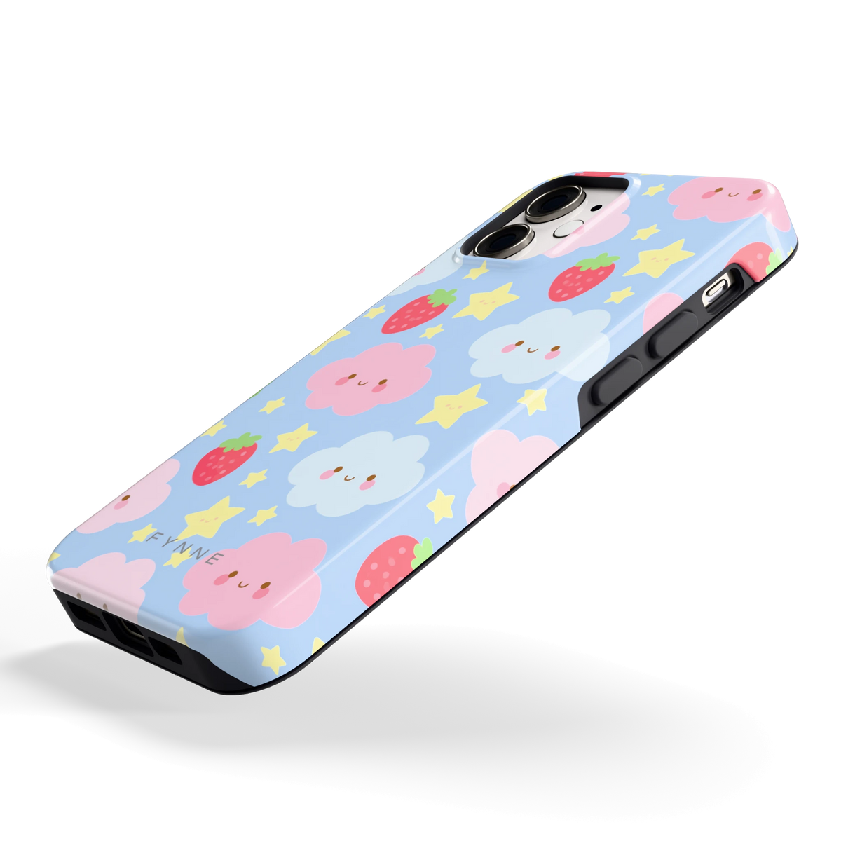 Zoete Aardbeienlucht hoesje voor iPhone 12 mini, schuin