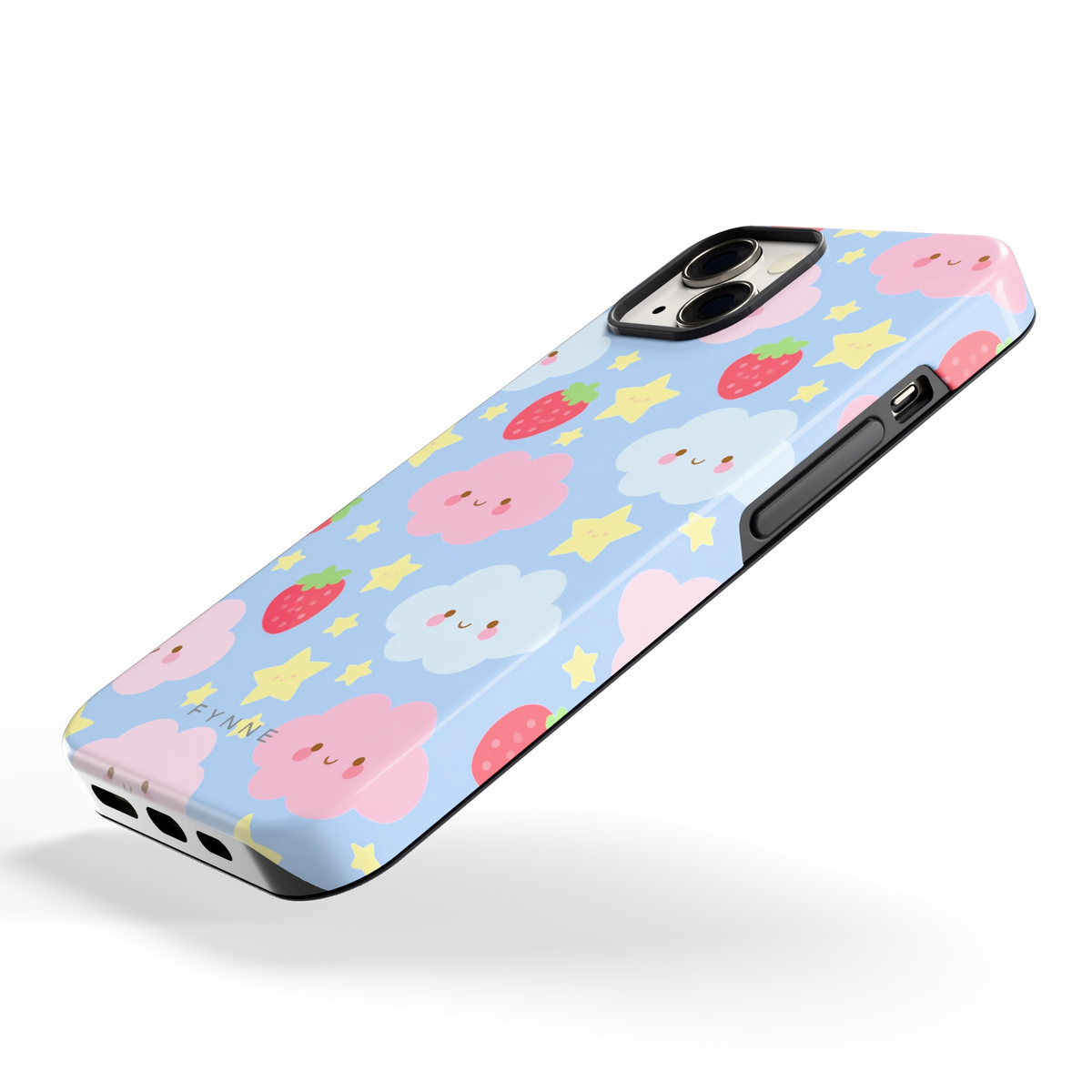 Zoete Aardbeienlucht hoesje voor iPhone 13, schuin