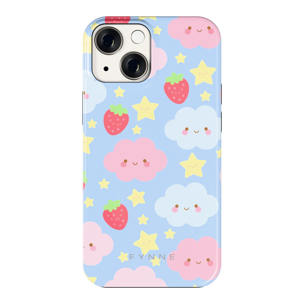 Zoete Aardbeienlucht hoesje voor iPhone 13 mini, achterkant