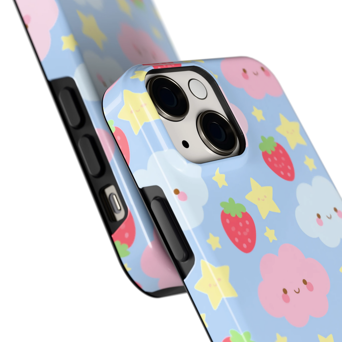 Zoete Aardbeienlucht hoesje voor iPhone 13 mini, close-up