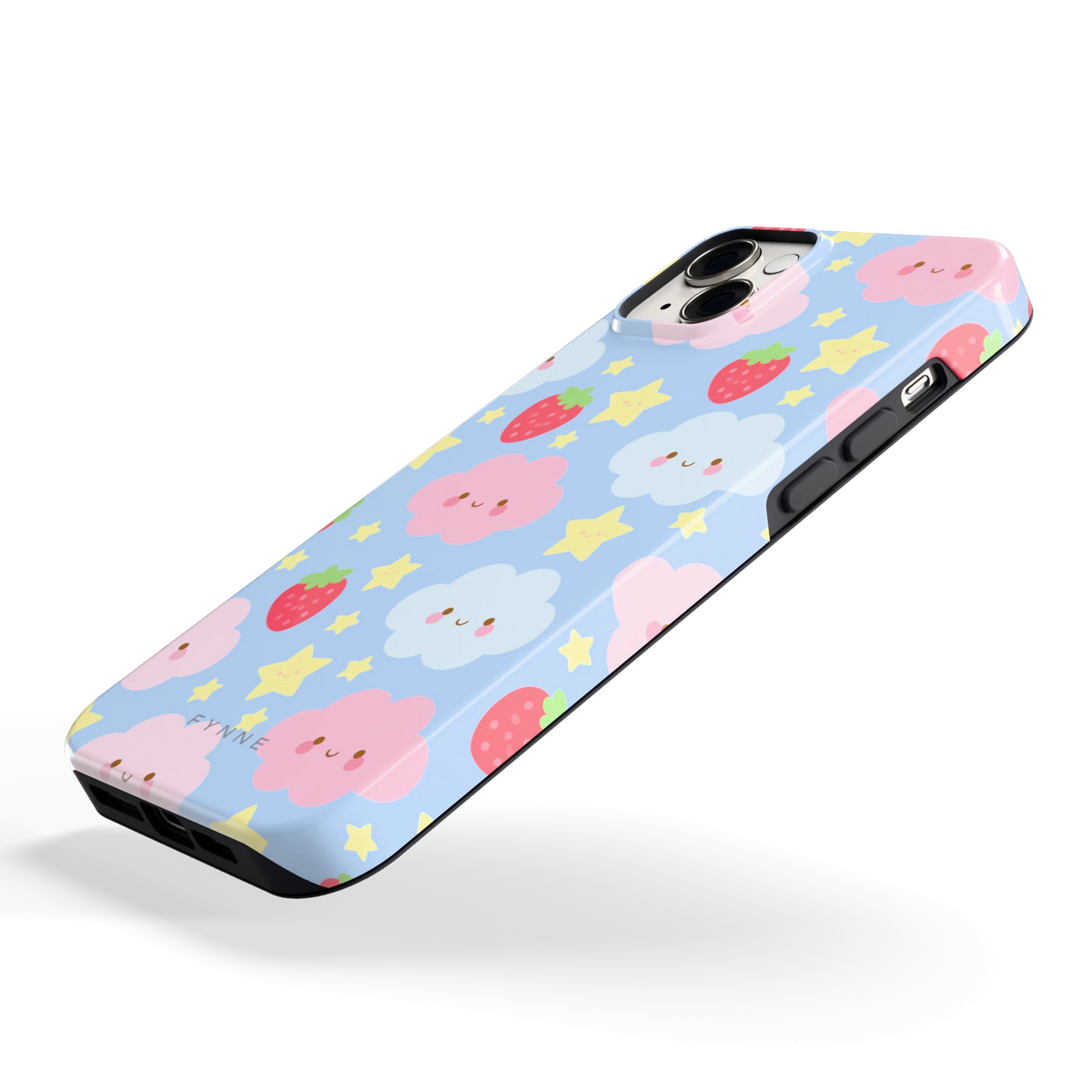 Zoete Aardbeienlucht hoesje voor iPhone 14 Plus, schuin