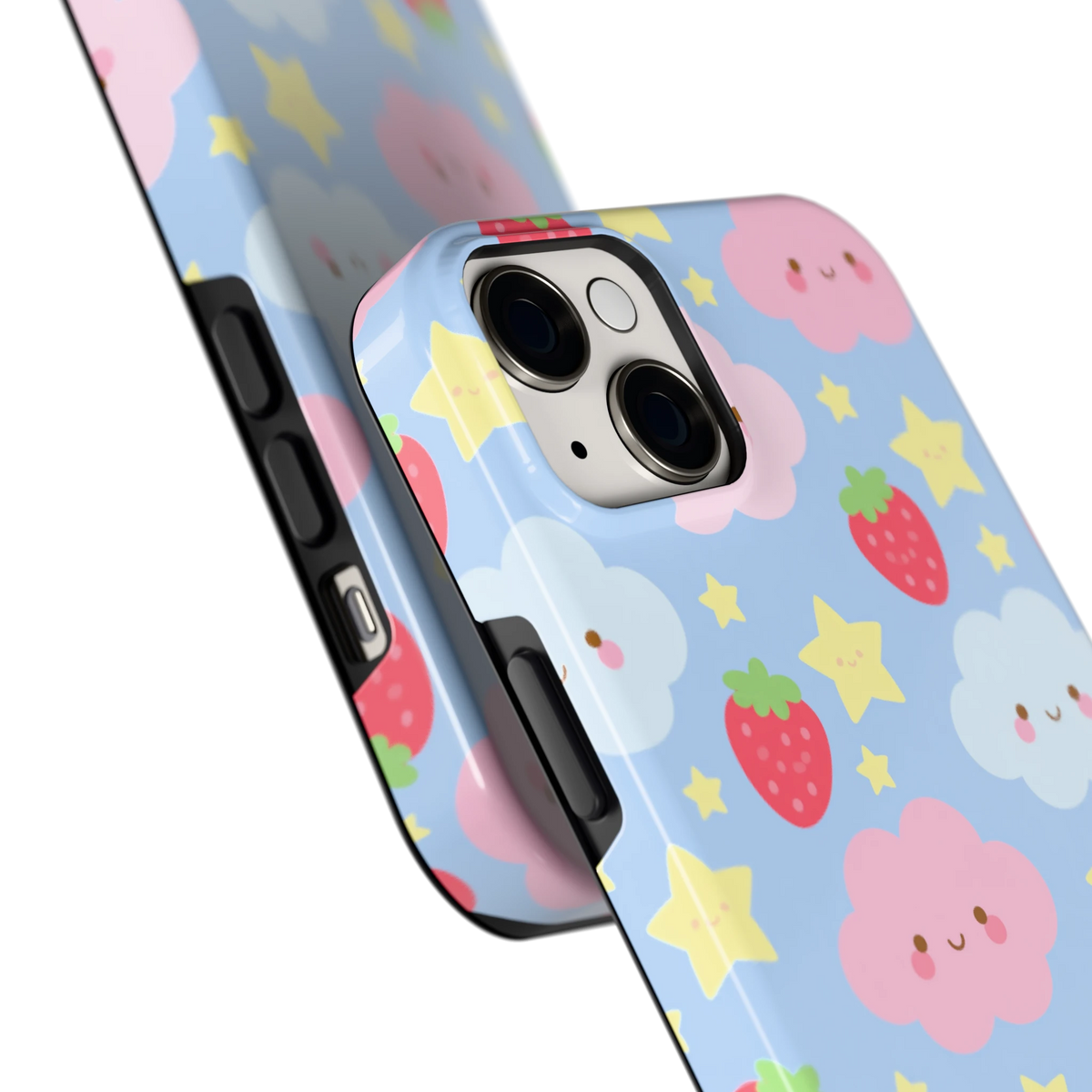 Zoete Aardbeienlucht hoesje voor iPhone 14 Plus, close-up