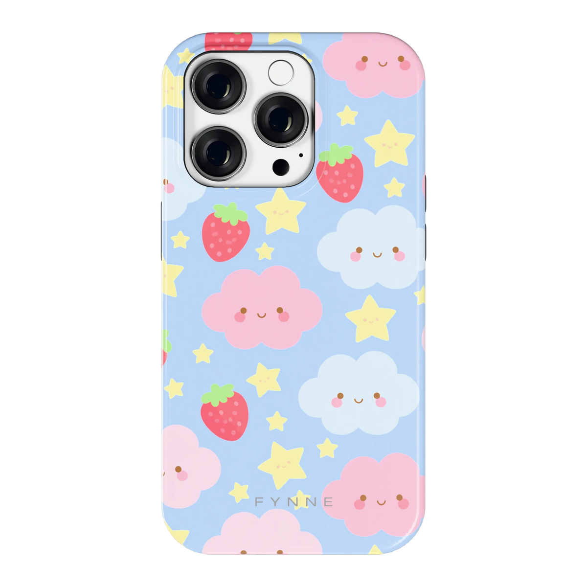 Zoete Aardbeienlucht hoesje voor iPhone 14 Pro, achterkant