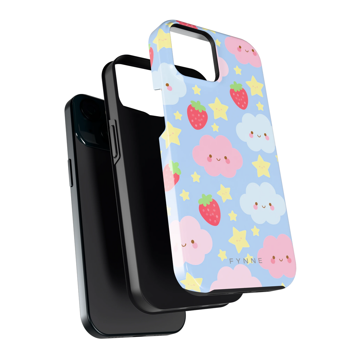 Zoete Aardbeienlucht hoesje voor iPhone 15, los van de telefoon