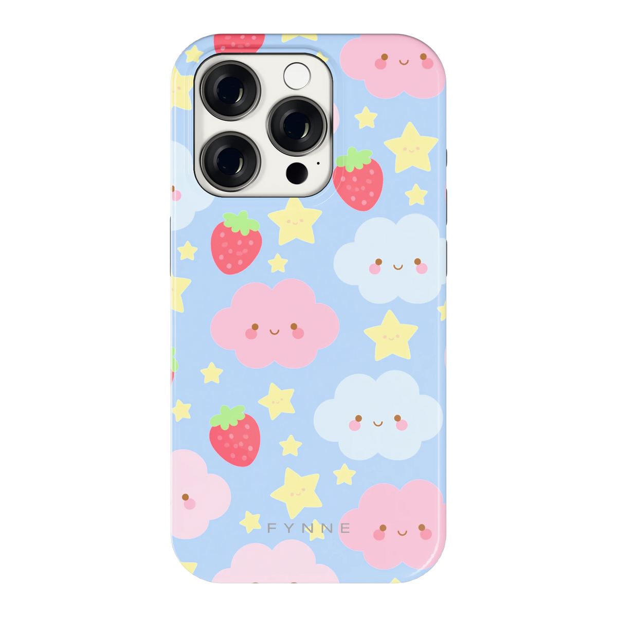 Zoete Aardbeienlucht hoesje voor iPhone 15 Pro, achterkant