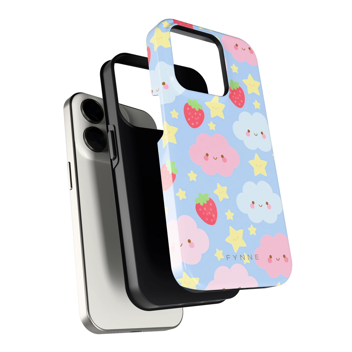 Zoete Aardbeienlucht hoesje voor iPhone 15 Pro, los van de telefoon
