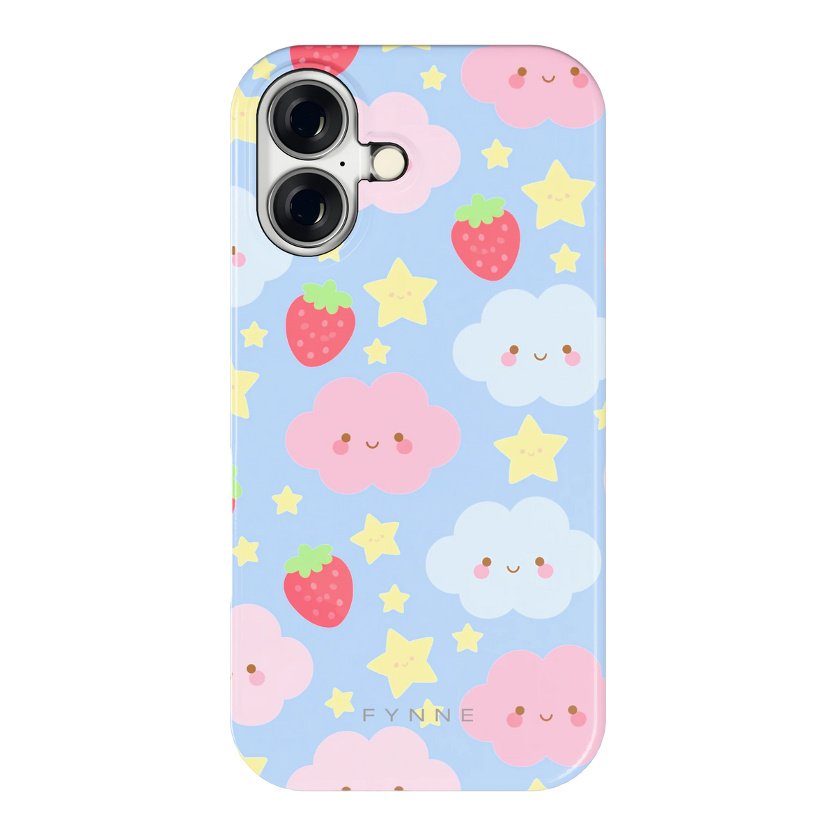 Zoete Aardbeienlucht hoesje voor iPhone 16, achterkant