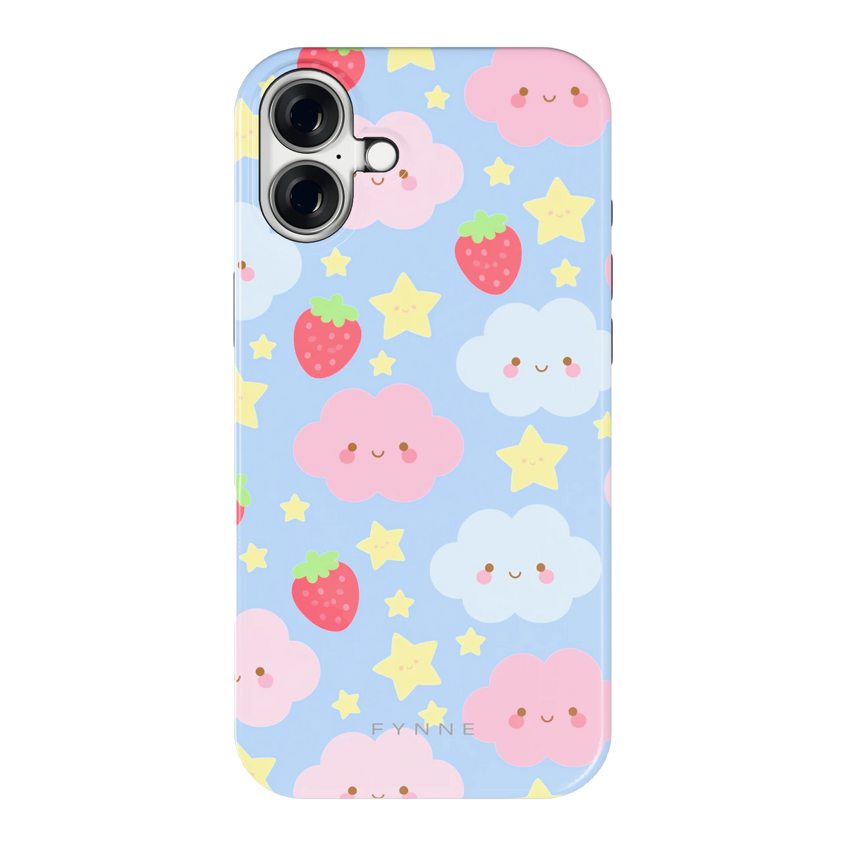 Zoete Aardbeienlucht hoesje voor iPhone 16 Plus, achterkant