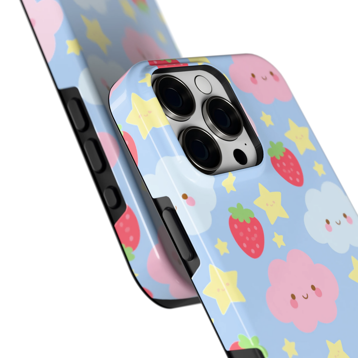 Zoete Aardbeienlucht hoesje voor iPhone 16 Pro Max, close-up