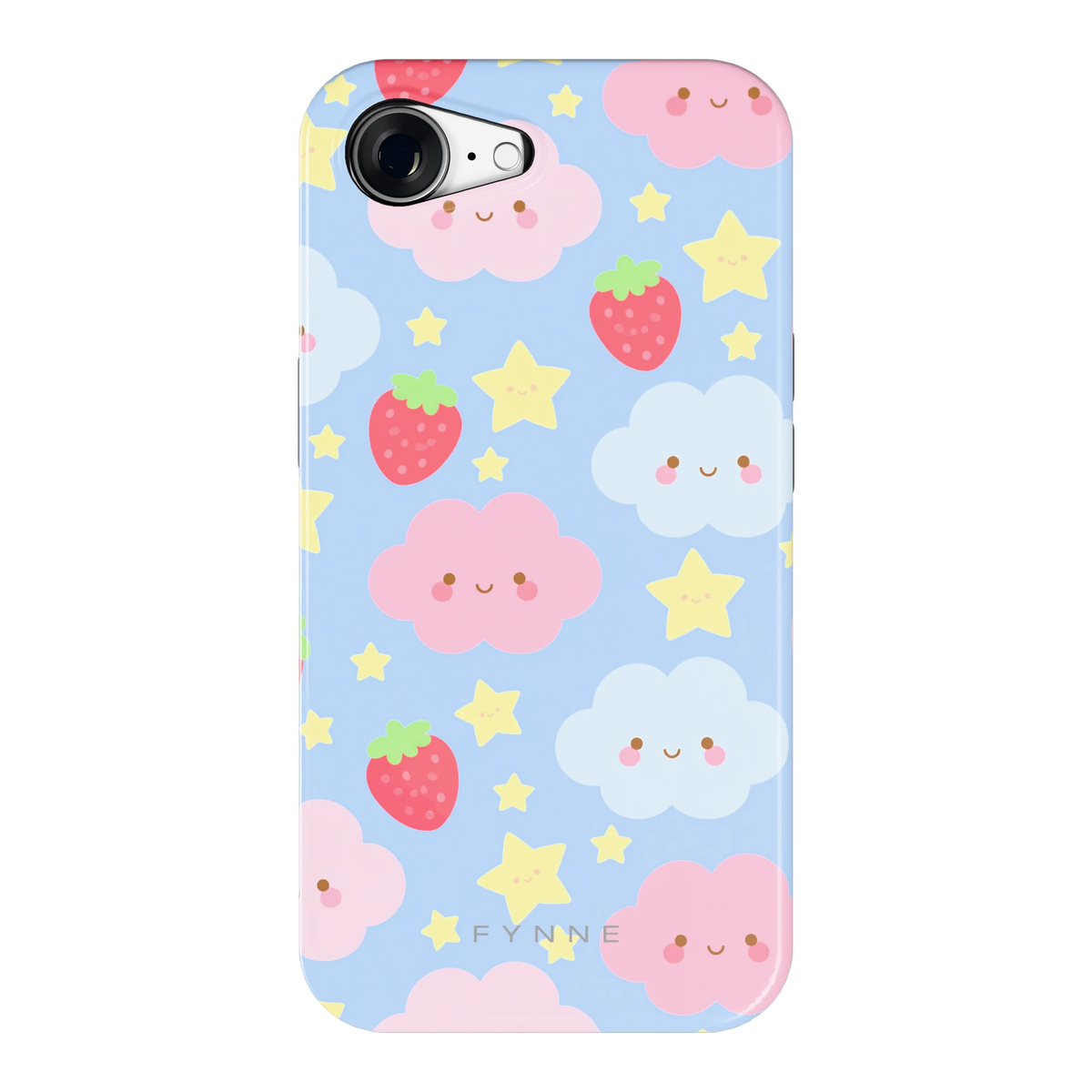 Zoete Aardbeienlucht hoesje voor iPhone 16e, achterkant