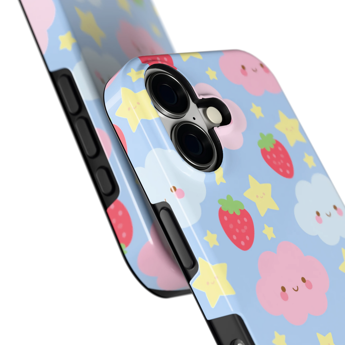Zoete Aardbeienlucht hoesje voor iPhone 17, close-up