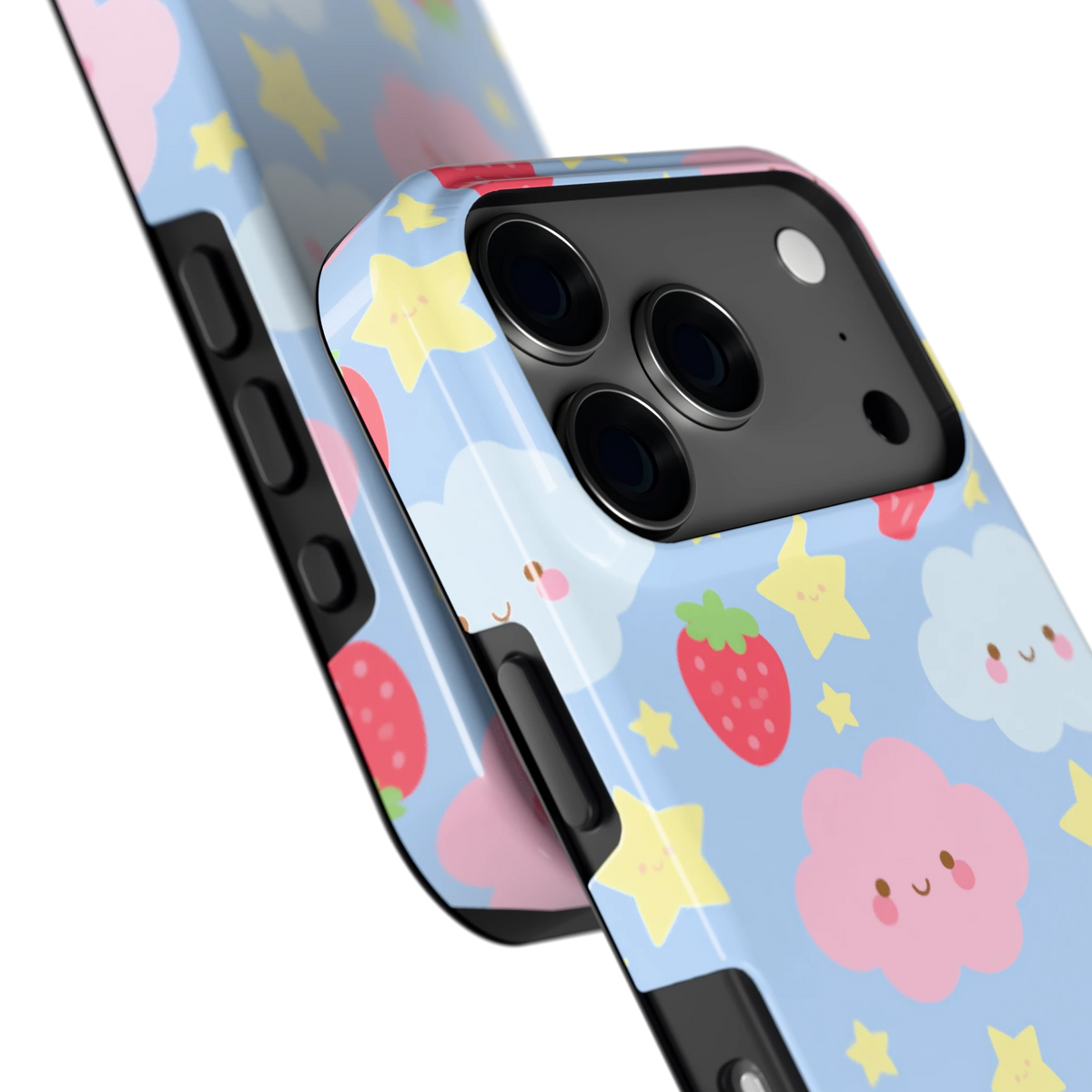 Zoete Aardbeienlucht hoesje voor iPhone 17 Pro, close-up