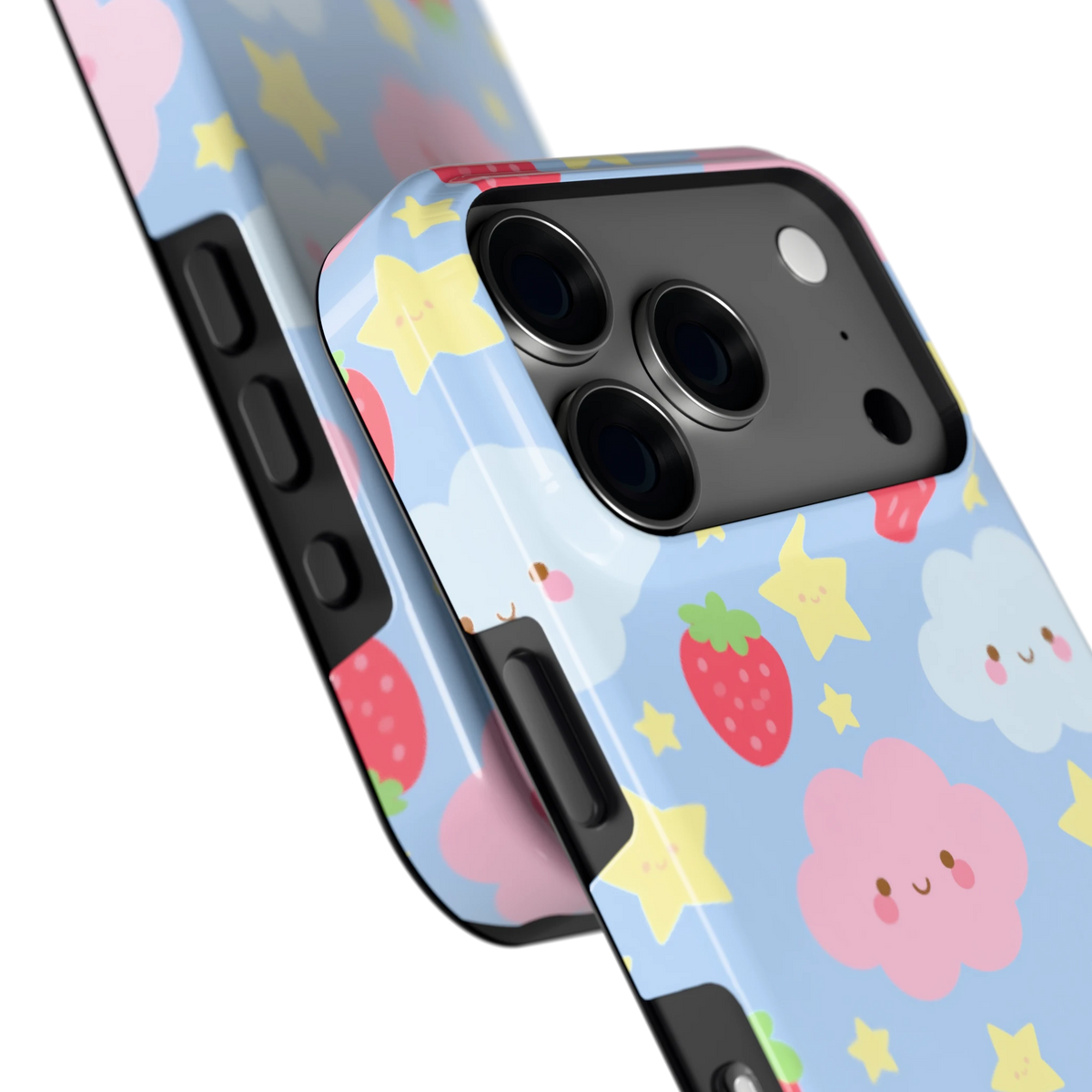 Zoete Aardbeienlucht hoesje voor iPhone 18 Pro, close-up
