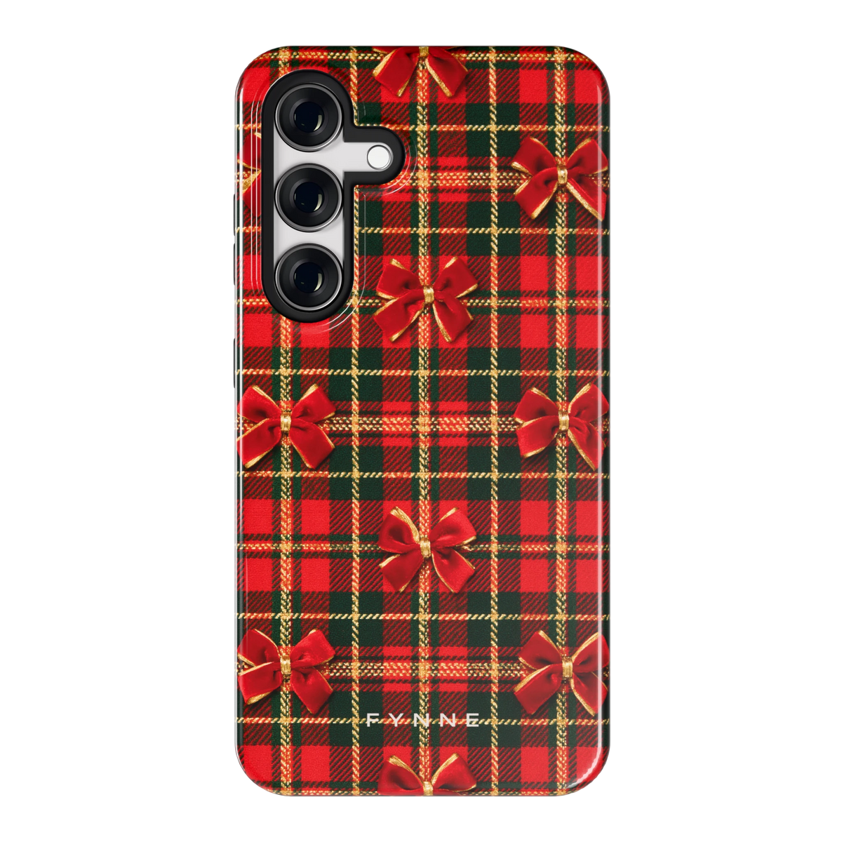 Tartan strikjes hoesje voor Galaxy S24, achterkant
