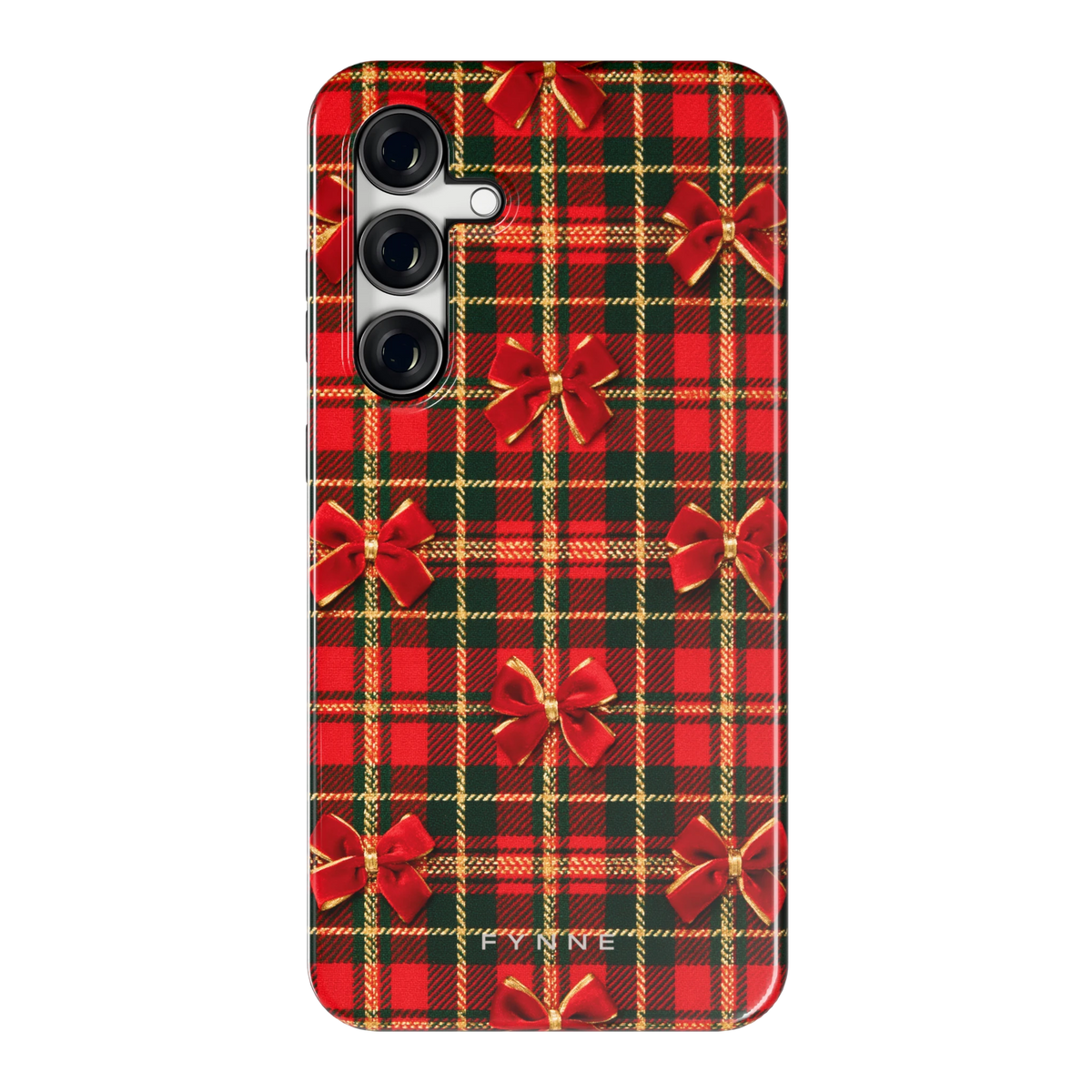 Tartan strikjes hoesje voor Galaxy S24 FE, achterkant