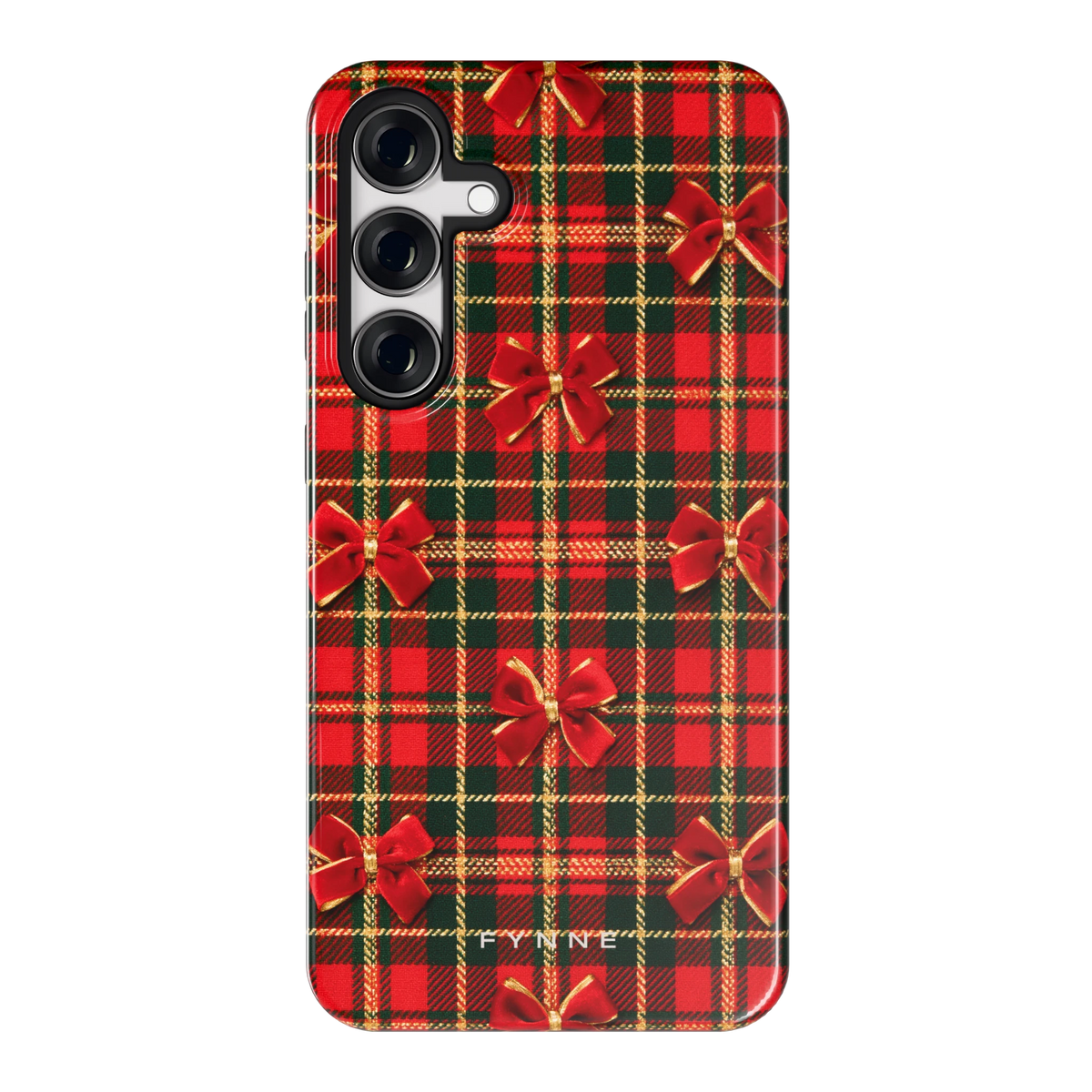 Tartan strikjes hoesje voor Galaxy S24+, achterkant