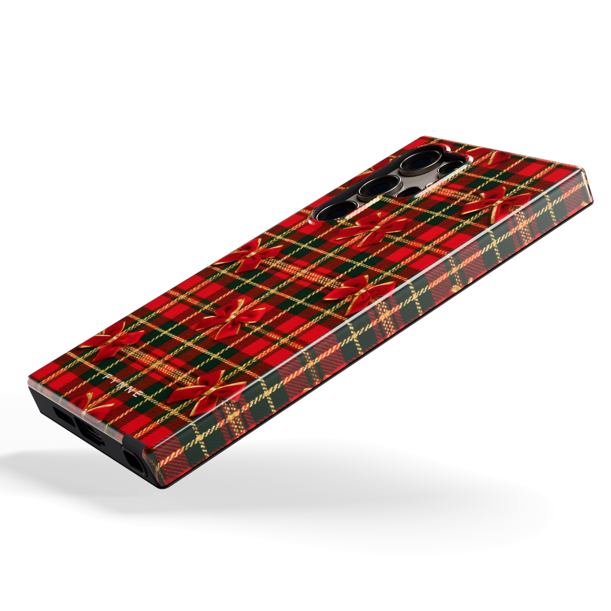 Tartan strikjes hoesje voor Galaxy S24 Ultra, schuin